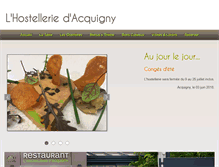Tablet Screenshot of hostellerie-acquigny.fr